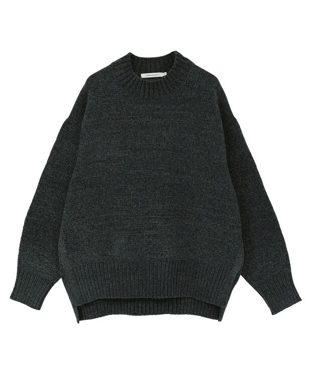 AMERICAN HOLIC ベロアモールニットプルオーバー Charcoal Gray