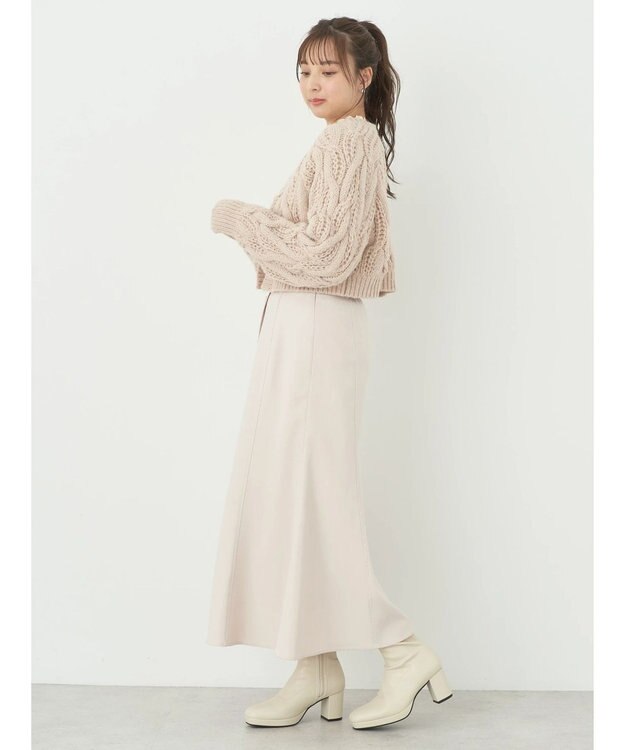 earth music&ecology ｍｉｘケーブルカーディガン Light Beige