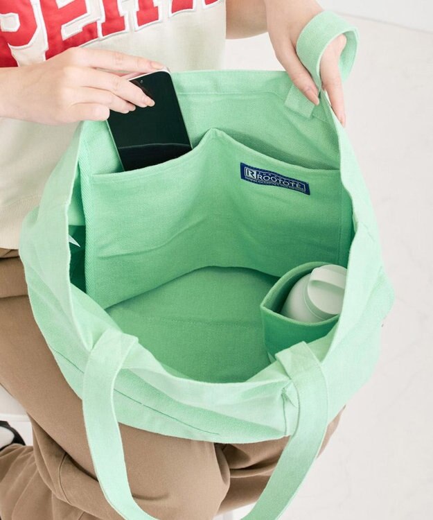 ROOTOTE 3517【ルートート】SN.ミディアム.リサイクルコットン-E 02：ミント