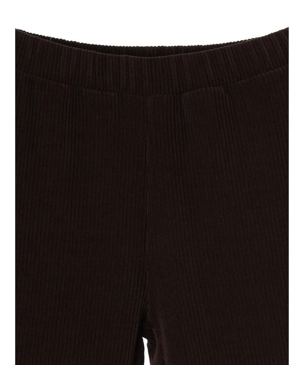 Green Parks リブ見えカットコールパンツ Brown
