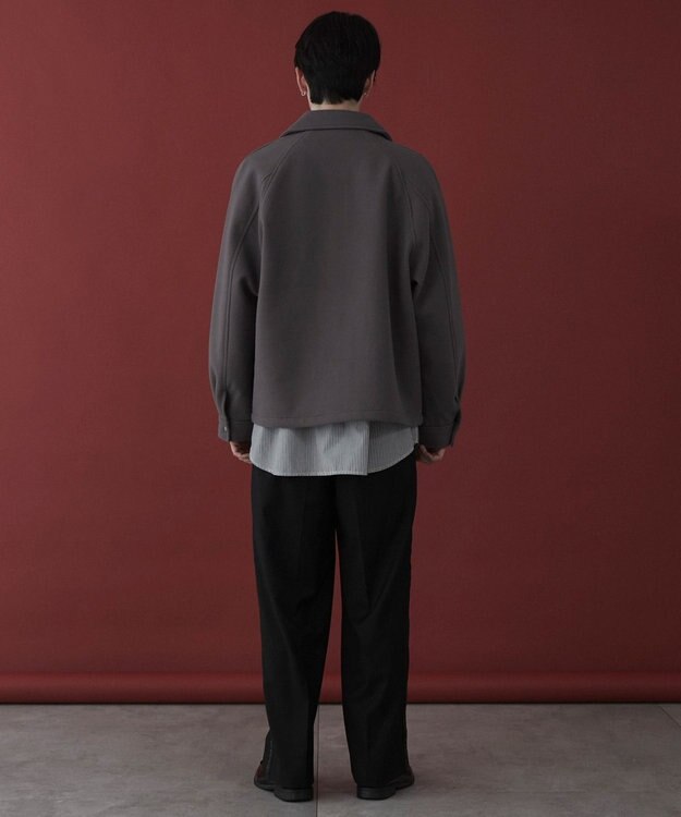 WEGO 【ユニセックス着用ITEM】メルトンショートZIPブルゾン ダークグレー