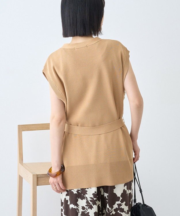 AMERICAN HOLIC 金ボタンニットジレ Camel