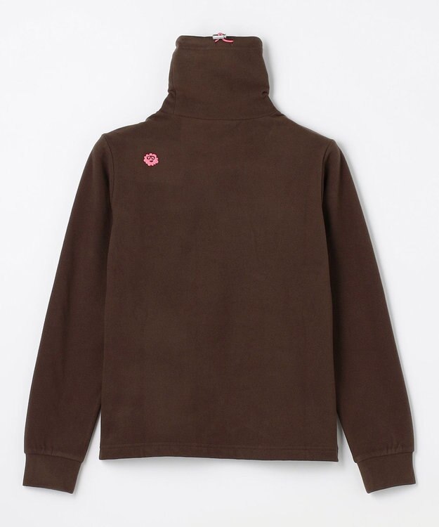 PW CIRCULUS 【起毛素材であたたか】【WOMEN】スピンドル付 両面起毛タートルネック ゴルフウェア レディース ダークブラウン系