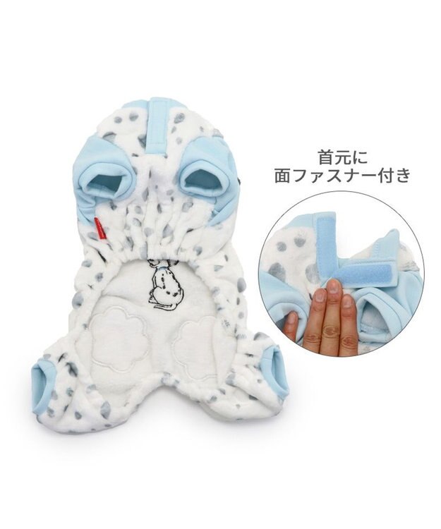 PET PARADISE ディズニー 101匹わんちゃん 耳付き ロンパース 小型犬 ブルー