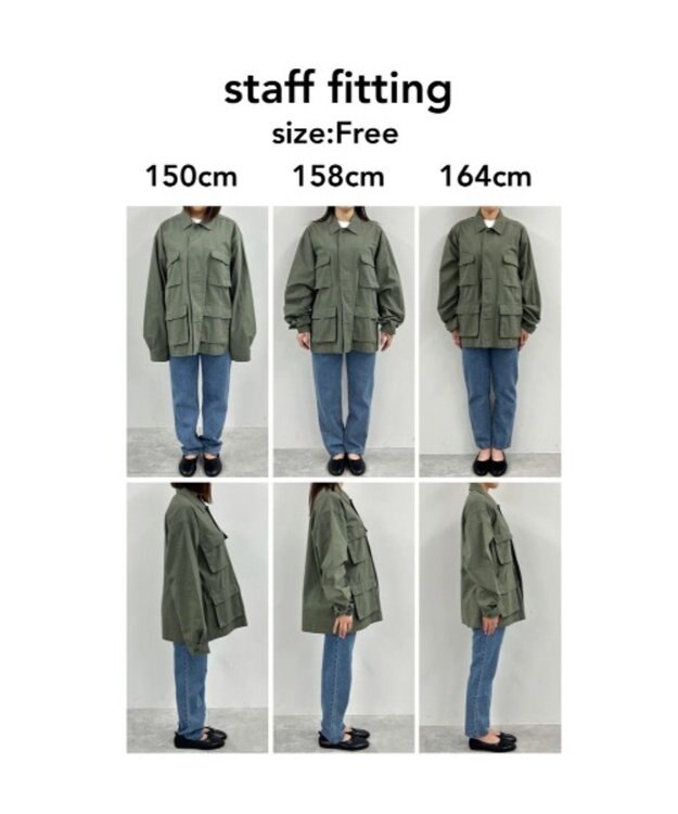 WEGO 【ANGIE VINTAGE】ミリタリー シャツジャケット カーキ