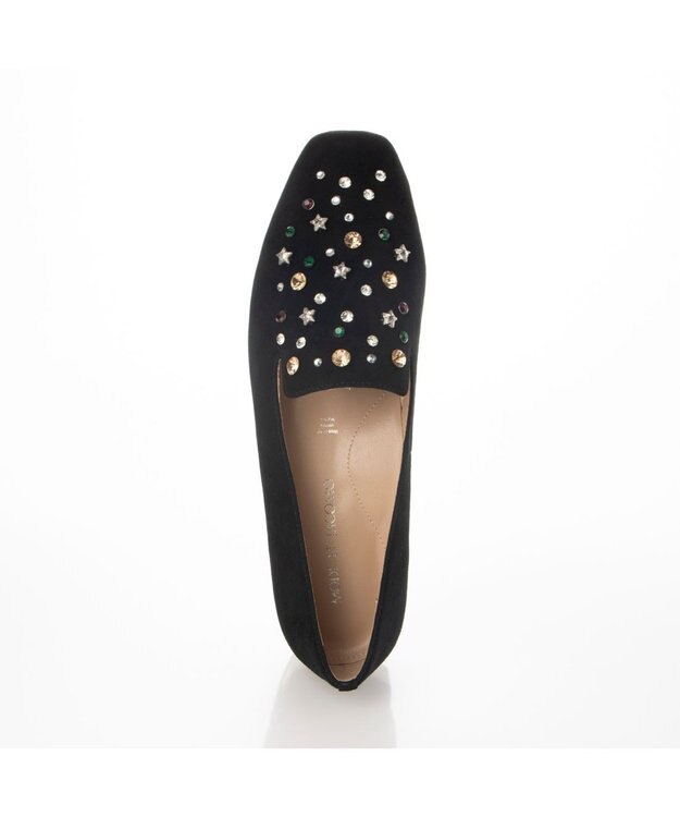 MODE ET JACOMO <MODE ET JACOMO>ラインストーンオペラシューズ ブラックミックス