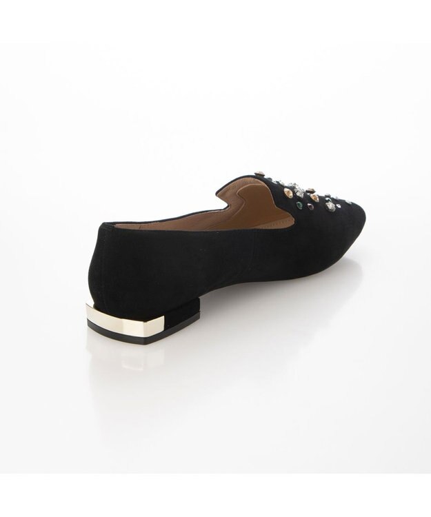 MODE ET JACOMO <MODE ET JACOMO>ラインストーンオペラシューズ ブラックミックス