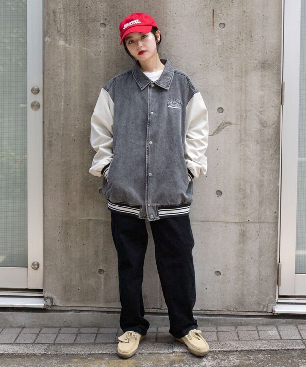 WEGO 【ユニセックス着用ITEM/ウエストゴム/SMLサイズ展開】コーデュロイイージーストレートパンツ ブラック