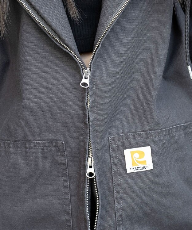 WEGO ワーカーズフードブルゾン ブラック中濃色