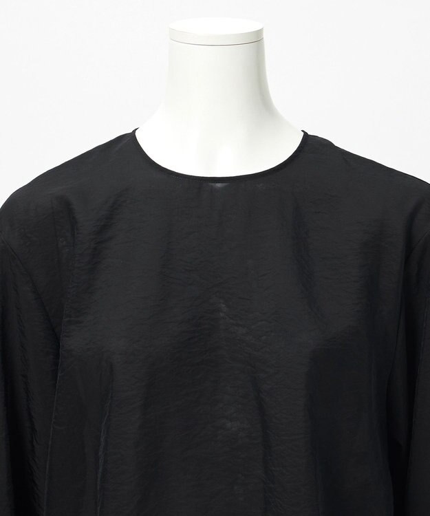 23区 【GOLD LABEL】オーガンジー ラッフルヘム ブラウス ブラック系