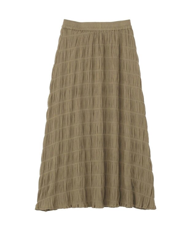 Green Parks ボイルシャーリングフレアスカート Khaki