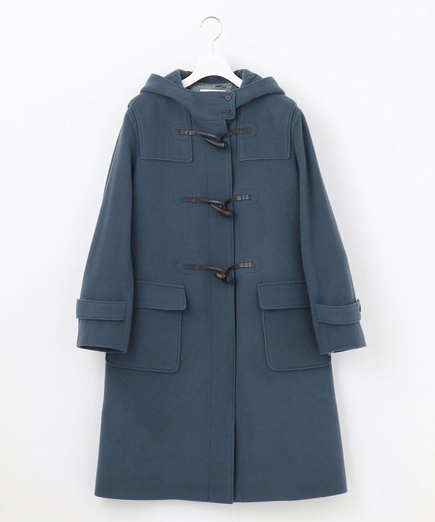 J.PRESS LADIES Jackal 140s ソフトメルトン ダッフルコート ダルブルー系