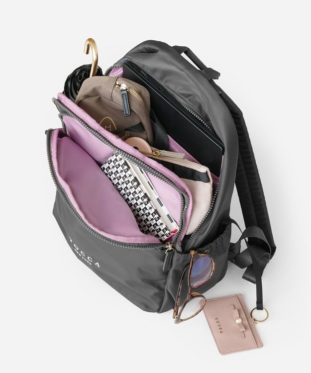 TOCCA 【WEB＆一部店舗限定】【A4サイズ対応・環境に優しい素材】COLLINA BACKPACK 13ポケット バックパック グレー系