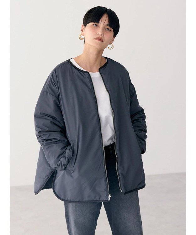 AMERICAN HOLIC 軽ポカリバーシブルキルティングコート Black