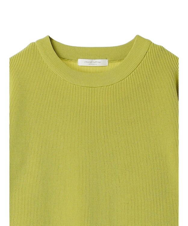 Green Parks ＳＥＴ２点　ニットチュニック＋キャミワンピース Lime Green