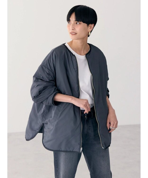 AMERICAN HOLIC 軽ポカリバーシブルキルティングコート Black