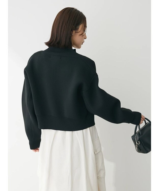 Green Parks ・ＥＬＥＮＣＡＲＥ　ＤＵＥ　ハイネックＺＩＰカーディガン Black