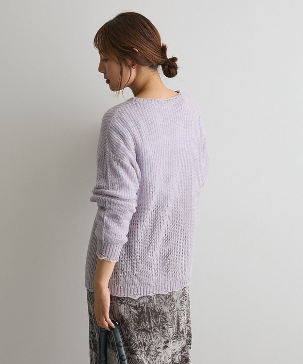 CRAFT STANDARD BOUTIQUE シアーモヘヤライクニットプルオーバー Light Purple