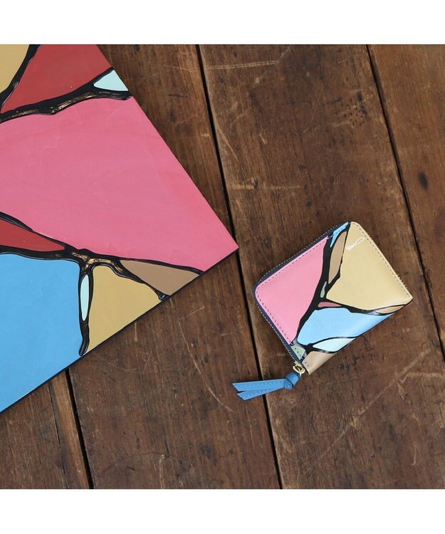 perche 富永ボンドジャバラカードウォレット シルバーミックス