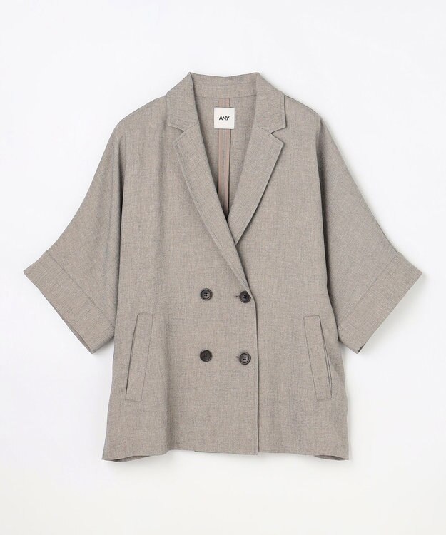 ANY 【セットアップ対応】テックリネンツイードジャケット ベージュ系
