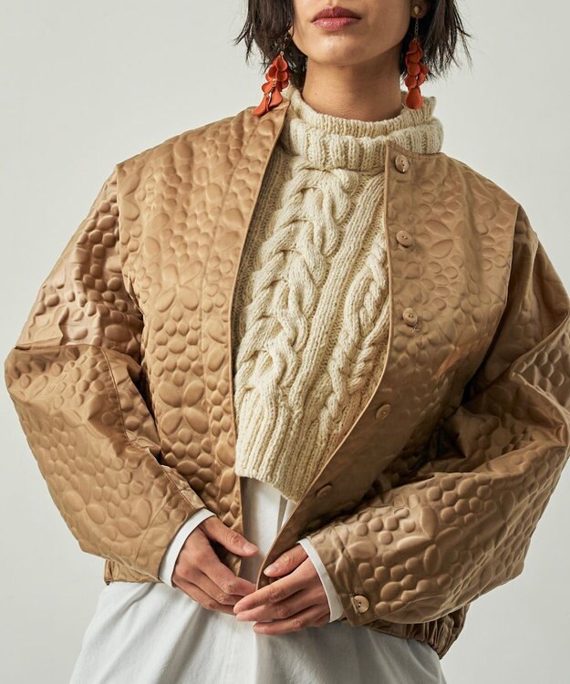 muuc 【土の凹凸を表現したナイロン素材】テレイン ブルゾン ベージュ