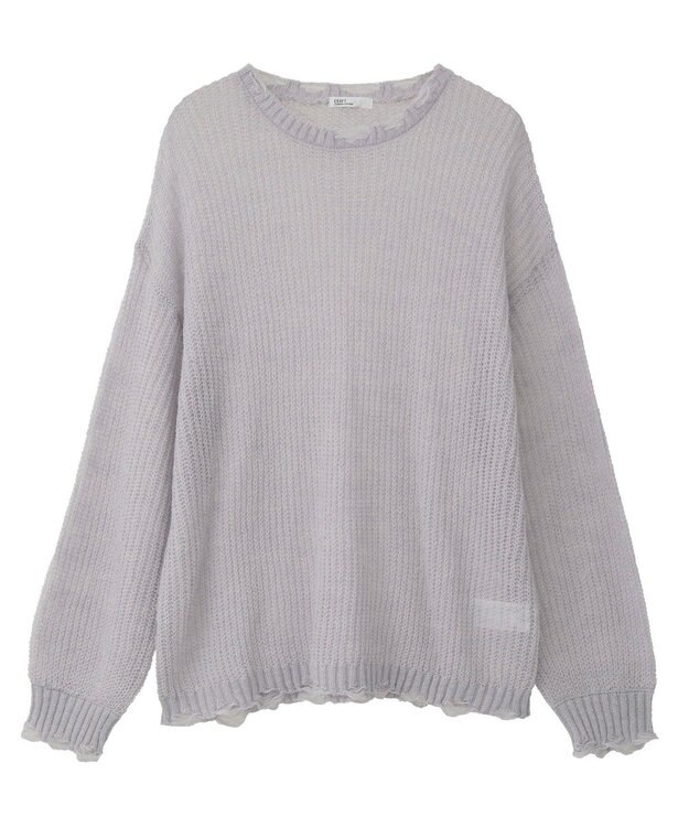 CRAFT STANDARD BOUTIQUE シアーモヘヤライクニットプルオーバー Light Purple