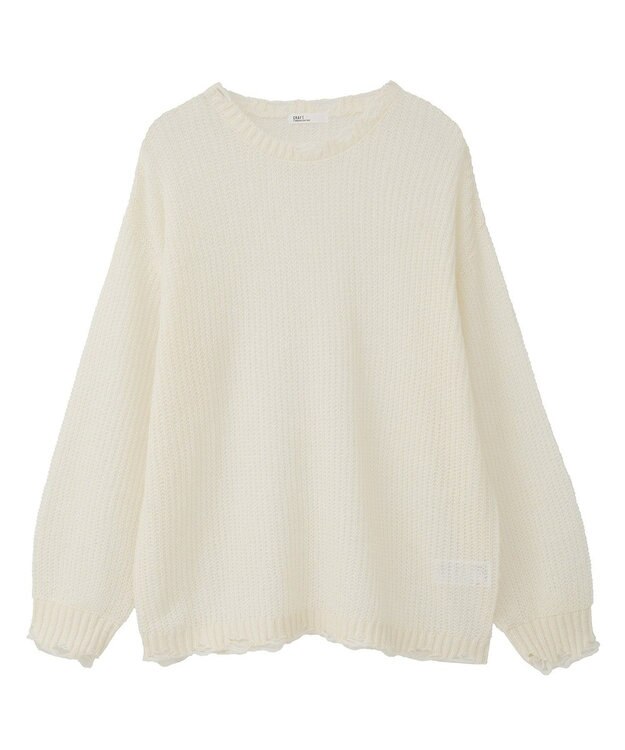 CRAFT STANDARD BOUTIQUE シアーモヘヤライクニットプルオーバー Ivory