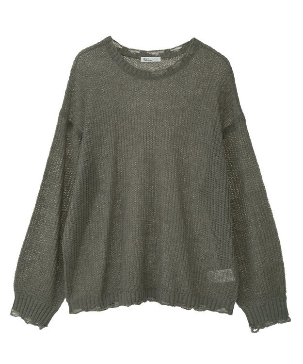 CRAFT STANDARD BOUTIQUE シアーモヘヤライクニットプルオーバー Dark Gray