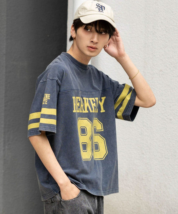 WEGO 【ユニセックス着用ITEM/MLサイズ展開】ナンバリングT（SS） ネイビー
