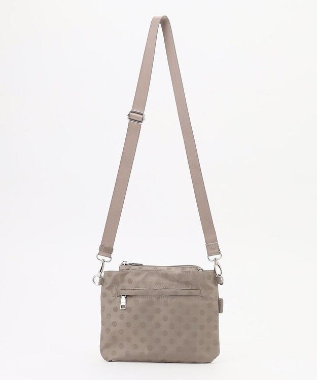 Y'SACCS ドットジャガードポーチ付きリュックサック ライトグレー