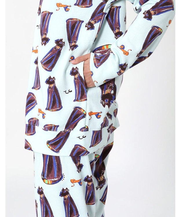 tsumori chisato SLEEP ツモリチサト パジャマ 長袖 長ズボン ミニ裏毛素材 レディース UDX572 /ワコール ブルー