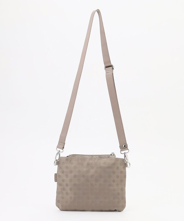 Y'SACCS ドットジャガードポーチ付きリュックサック ライトグレー