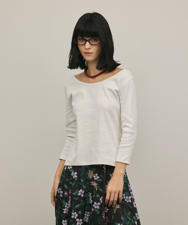 GRACE CONTINENTAL テレコカットトップ ホワイト