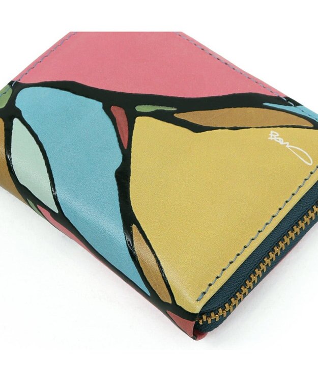 UNBILLION ペルケ perche / 冨永ボンド・ジャバラカードウォレット ブルーミックス