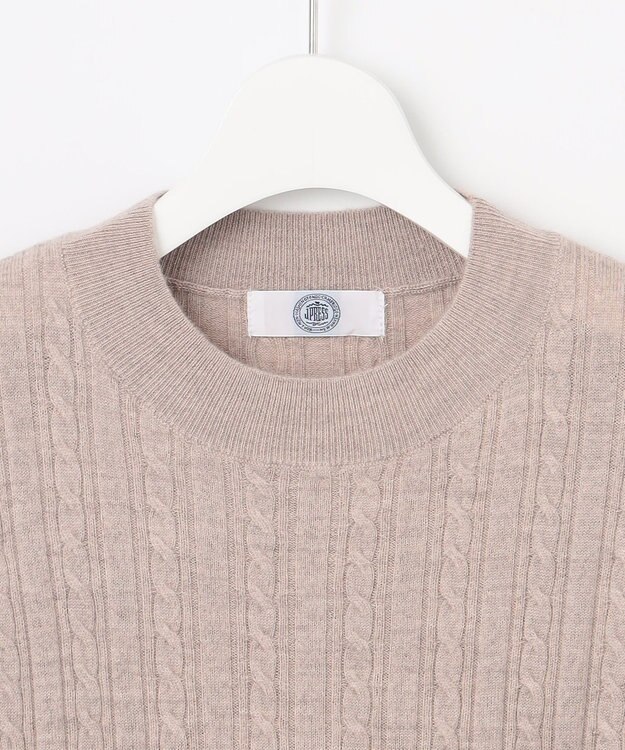 J.PRESS LADIES 【洗える】KNIT BASIC クルーネック ニット トップベージュ系