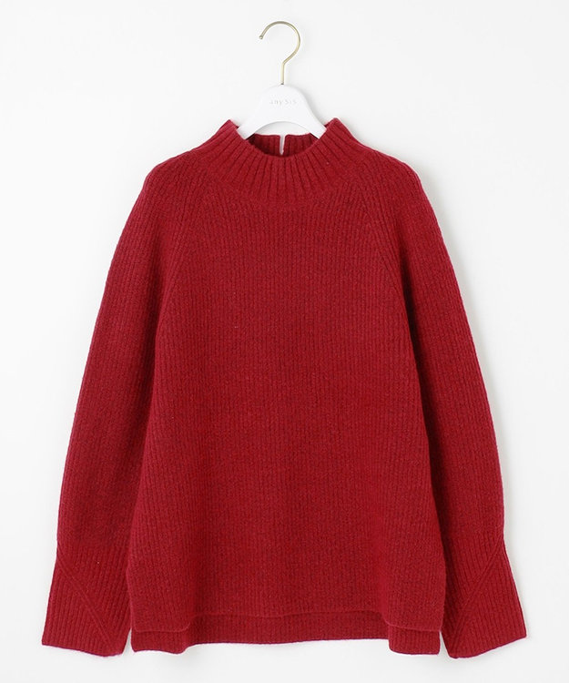 ANY SIS L ハイネックAir ニット レッド