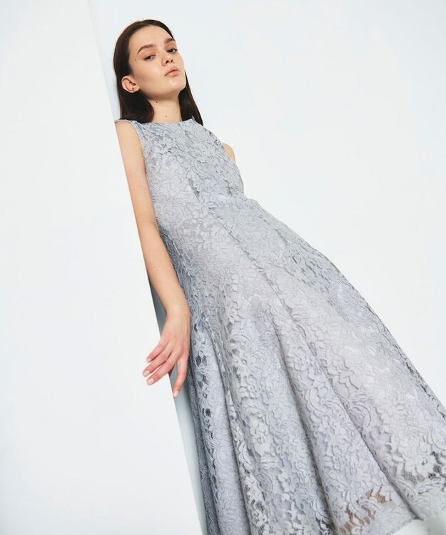 GRACE CONTINENTAL レースドレス グレー