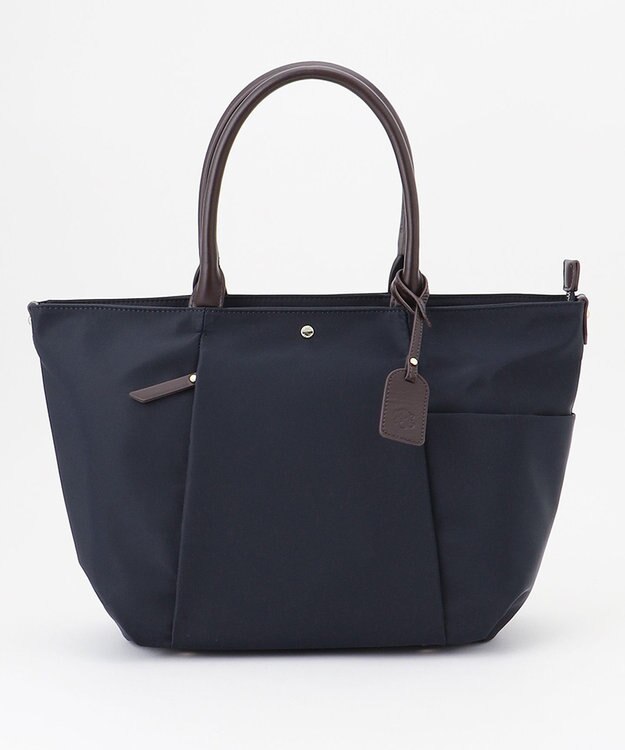 J.PRESS LADIES 【WEB限定カラーあり・A4サイズ収納可】 ナイロン トート バッグ ネイビー系