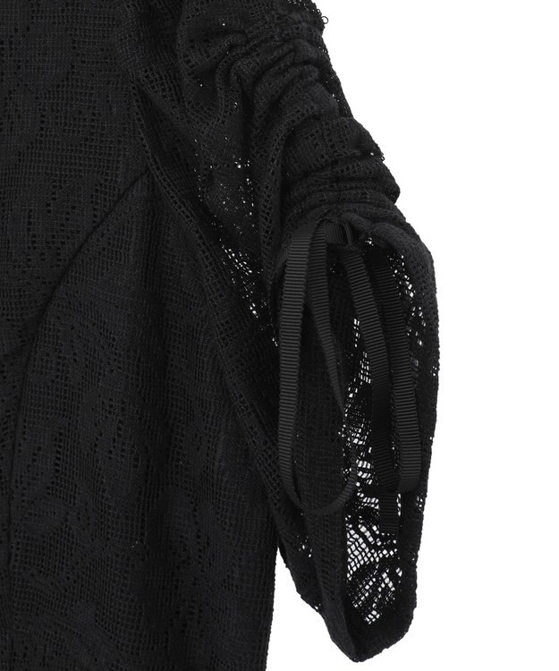 earth music&ecology パネル切り替えレースワンピース Black