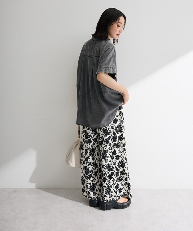 Green Parks シアーデニム２ＷＡＹビックドルマンシャツ Black