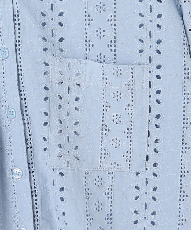 ANY L エンブロイダリーシャツ サックス