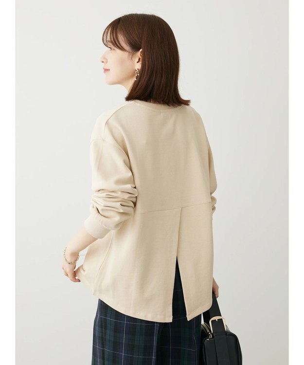 Green Parks ・ＳＵＧＡＲ　ＳＰＯＯＮ　バックスリットウラケスウェット Light Beige
