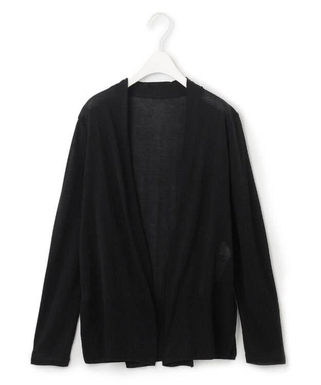 ICB L 【接触冷感・洗える】PINION ショートカーディガン ブラック系