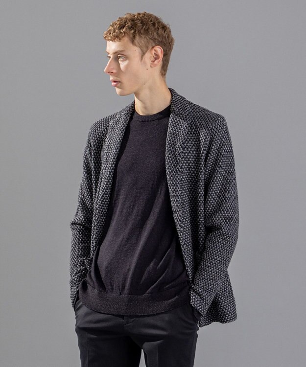 JOSEPH HOMME ストロータックステッチ　ニットジャケット ブラック系3