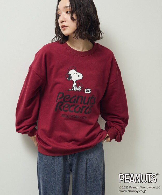 Green Parks ■PEANUTS ヘッドフォンスウェット Bordeaux