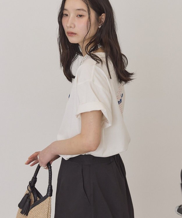 AMERICAN HOLIC STARLY 刺繍ロゴTシャツ Off White