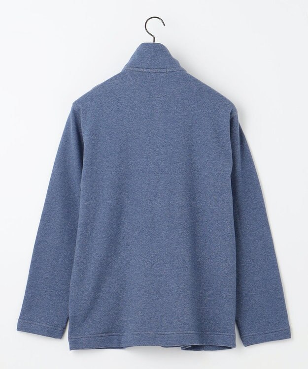 JOSEPH ABBOUD MOUNTAIN 【オーガニックコットン使用/ 柔らかな肌触り】 ハイネックジップ ブルゾン ブルー系