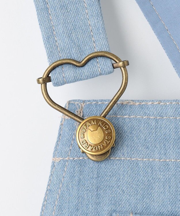 ANY KIDS チュール付き ジャンパースカート デニムブルー