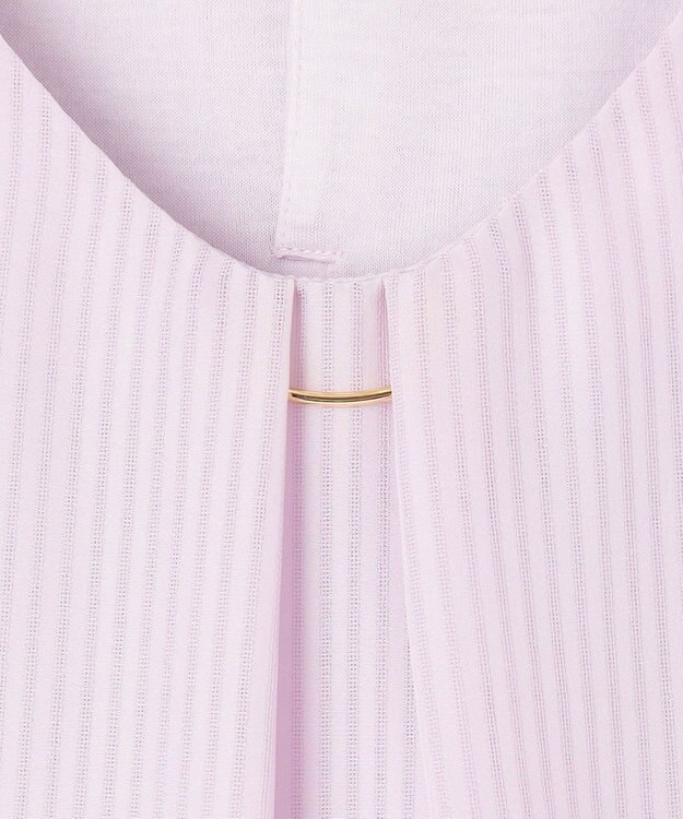 J.PRESS LADIES 【イージーケア】シアーストライプ カットソー ふじ色系