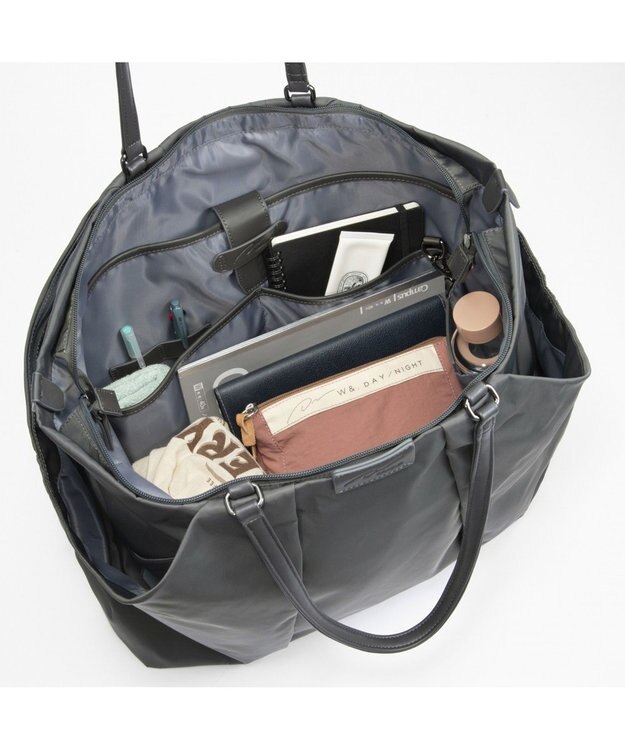 ACE BAGS & LUGGAGE W&.Day/Night スック トートバッグ B4 15.6インチPC 15185 ダブルアンドデイナイト ダークグレー